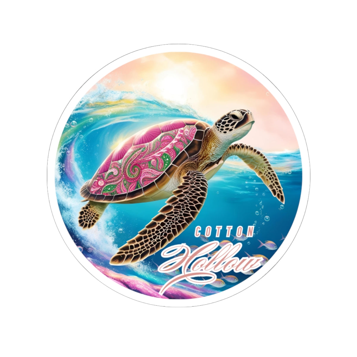 Sea Turtle Kiss-Cut Vinyl Sticker